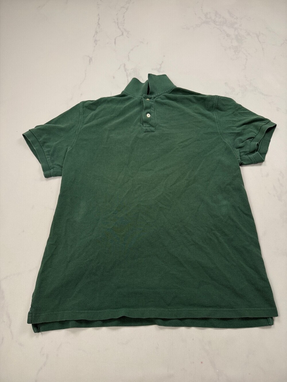 J. Crew Polo Shirt Green 90s VTG Slimming Effect - X Large